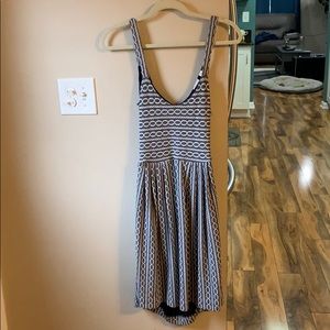 Patterned Cross-Back Dress